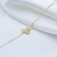 Feather Clear CZ Women Sterling Silver Bracelet Feather Clear CZ Women Sterling Silver Bracelet