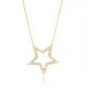 Dainty Star Baguette CZ Stone Charm Necklace Pendant 925 Sterling Silver Jewelry
