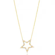 Dainty Star Baguette CZ 925 Sterling Silver Necklace
