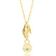 Evil Eye Hand Design Turquoise Stone Charm Necklace Pendant 925 Sterling Silver Jewelry