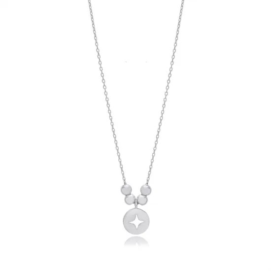 Plain Round Ball Chain 925 Sterling Silver Necklace Plain Round Ball Chain 925 Sterling Silver Necklace