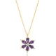 Flower Amethyst 925 Sterling Silver Necklace Flower Amethyst 925 Sterling Silver Necklace