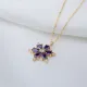 Flower Amethyst 925 Sterling Silver Necklace Flower Amethyst 925 Sterling Silver Necklace
