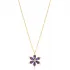 Flower Amethyst 925 Sterling Silver Necklace