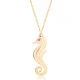 Seahorse Ruby 925 Sterling Silver Necklace | 925 Sterling Silver Wholesale | Sade Silver Seahorse Ruby 925 Sterling Silver Necklace - Sade 925 Silver Jewelry