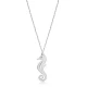 Seahorse Ruby 925 Sterling Silver Necklace | 925 Sterling Silver Wholesale | Sade Silver Seahorse Ruby 925 Sterling Silver Necklace - Sade 925 Silver Jewelry