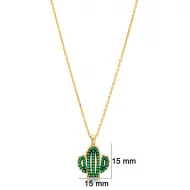 Cactus Emerald 925 Sterling Silver Pendant
