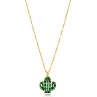 Cactus Emerald 925 Sterling Silver Pendant