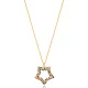 Star Design Rainbow Stone Charm Pendant Turkish Handmade 925 Sterling Silver Jewelry