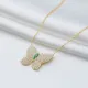 Butterfly Design Zircon with Emerald Stone Animal Charm Pendant Turkish Handmade 925 Sterling Silver Jewelry Butterfly Design Zircon with Emerald Stone Animal Charm Pendant Turkish Handmade 925 Sterling Silver Jewelry