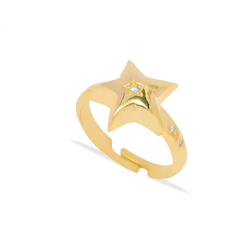 Star CZ Women Adjustable 925 Sterling Silver Ring