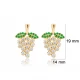 Grape Fruit Emerald CZ 925 Sterling Silver Earrings Grape Fruit Emerald CZ 925 Sterling Silver Earrings