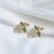 Grape Fruit Emerald CZ 925 Sterling Silver Earrings Grape Fruit Emerald CZ 925 Sterling Silver Earrings