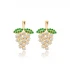Grape Fruit Emerald CZ 925 Sterling Silver Earrings