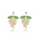 Grape Fruit Emerald CZ 925 Sterling Silver Earrings Grape Fruit Emerald CZ 925 Sterling Silver Earrings