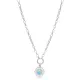 Aquamarine and Zircon Stone Rectagon Hollow Charm Necklace Wholesale 925 Sterling Silver For Ladies Jewelry Aquamarine and Zircon Stone Rectagon Hollow Charm Necklace Wholesale 925 Sterling Silver For Ladies Jewelry