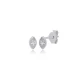 Single Marqupise 925 Sterling Silver Earrings Single Marqupise 925 Sterling Silver Earrings