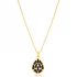 Pear Baguette Black CZ 1665 Sterling Silver Necklace