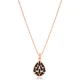 Pear Baguette Black CZ 1665 Sterling Silver Necklace