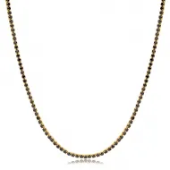 Black CZ Tennis 925 Sterling Silver Necklace