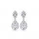 CZ Pear Shape Baguette Cluster Earrings CZ Pear Shape Baguette Cluster Earrings