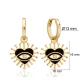 Evil Eye Heart Black Enamel Dangle 925 Silver Earrings Evil Eye Heart Black Enamel Dangle 925 Silver Earrings