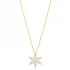 White Flower Pear Shape CZ 925 Sterling Silver Pendant