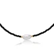Black Beaded With Pearl 925 Sterling Silver Necklace Black Beaded With Pearl 925 Sterling Silver Necklace