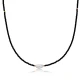 Black Beaded With Pearl 925 Sterling Silver Necklace Black Beaded With Pearl 925 Sterling Silver Necklace