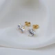 New 7mm Shiny CZ 925 Sterling Silver Earrings
