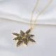 Black CZ Necklace in 925 Sterling Silver