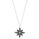 Black CZ Necklace in 925 Sterling Silver