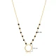Hollow Black Beaded Chain 925 Sterling Silver Necklace