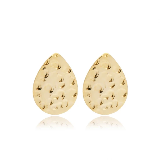 Pear Hammered 925 Sterling Silver Earrings Pear Hammered 925 Sterling Silver Earrings