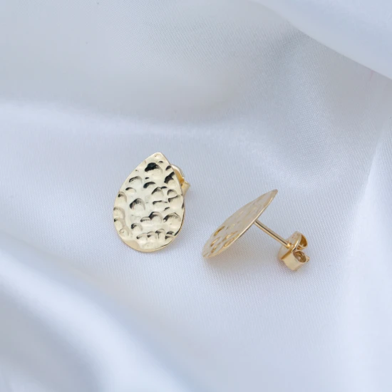 Pear Hammered 925 Sterling Silver Earrings Pear Hammered 925 Sterling Silver Earrings