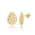 Pear Hammered 925 Sterling Silver Earrings