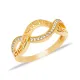Clear Infinity Greek Key Band CZ 925 Silver Ring Clear Infinity Greek Key Band CZ 925 Silver Ring
