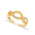 Clear Infinity Greek Key Band CZ 925 Silver Ring