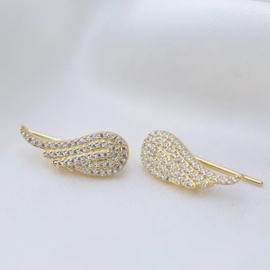 Minimalist Angel Wing 925 Sterling Silver Earrings Minimalist Angel Wing 925 Sterling Silver Earrings