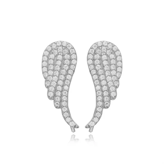 Minimalist Angel Wing 925 Sterling Silver Earrings Minimalist Angel Wing 925 Sterling Silver Earrings