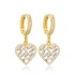 Baguette Heart CZ 925 Sterling Silver Earrings