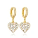 Baguette Heart CZ 925 Sterling Silver Earrings - Sade 925 Silver Jewelry