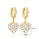 Baguette Heart CZ 925 Sterling Silver Earrings - Sade 925 Silver Jewelry