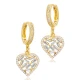Baguette Heart CZ 925 Sterling Silver Earrings - Sade 925 Silver Jewelry