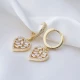 Baguette Heart CZ 925 Sterling Silver Earrings - Sade 925 Silver Jewelry