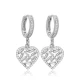 Baguette Heart CZ 925 Sterling Silver Earrings - Sade 925 Silver Jewelry