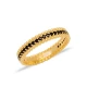 Black CZ Beaded Woman Band 925 Sterling Silver Ring Black CZ Beaded Woman Band 925 Sterling Silver Ring