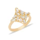 CZ Baguette Geometric Shape Women Sterling Silver Ring