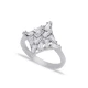 CZ Baguette Geometric Shape Women Sterling Silver Ring