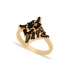 Black CZ Baguette Geometric Shape Women 925 Silver Ring
